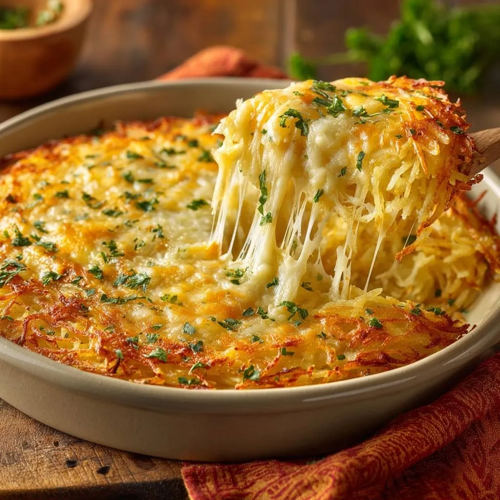 Crispy Cheesy Hash Brown Casserole - recipe image