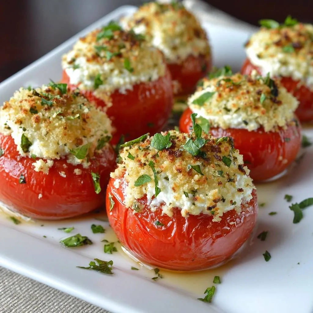 Crispy Feta Stuffed Tomatoes: Foolproof Texture Method - recipe image