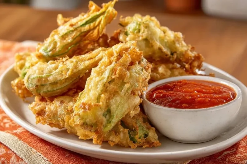 Crispy Fried Zucchini Blossoms