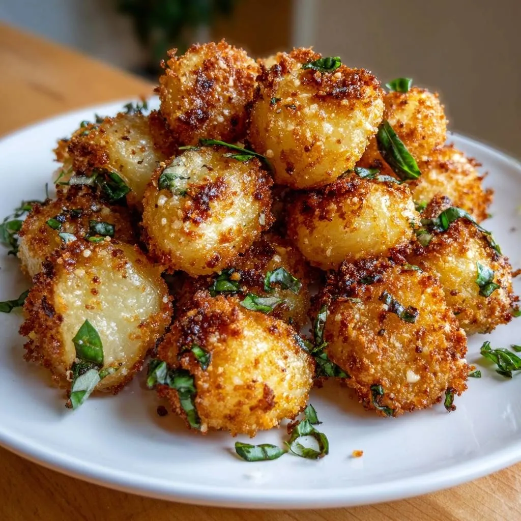 Crispy Garlic Herb Baby Potatoes - recipe image