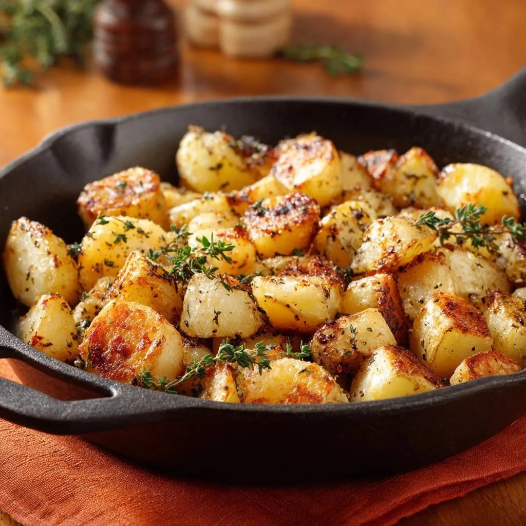 Crispy Thyme Roasted Potatoes - recipe image