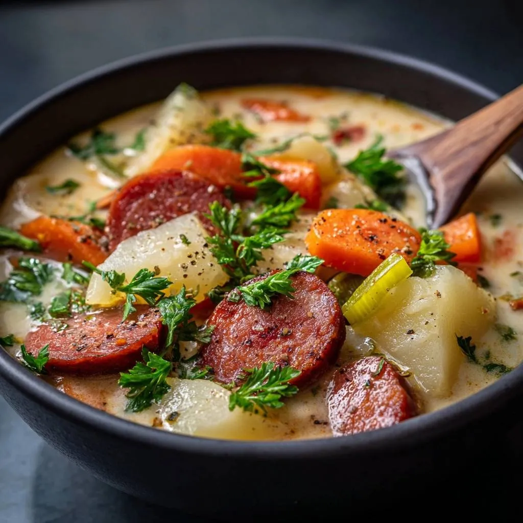 Hearty Collard Greens Veggie Soup - recipe image