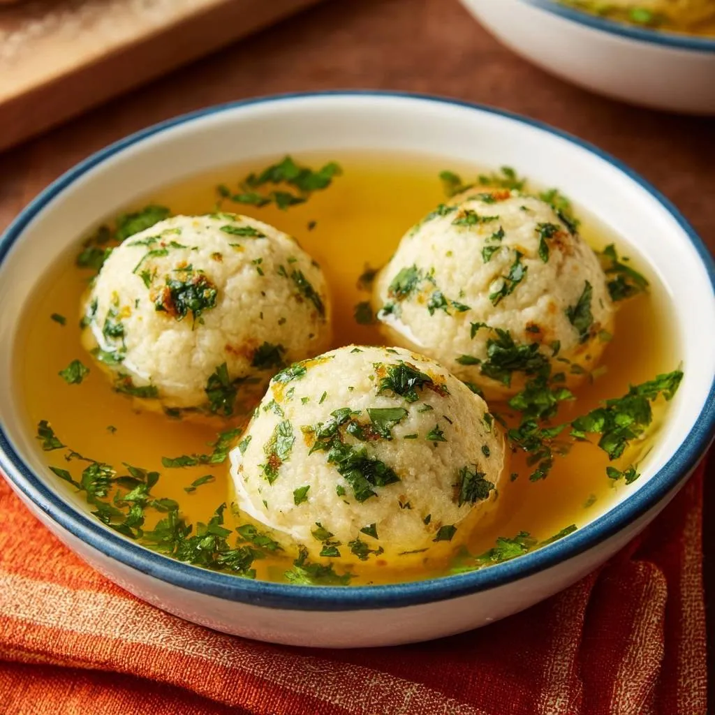 Matzo Ball Soup: Fluffy Balls in Golden Broth - recipe image