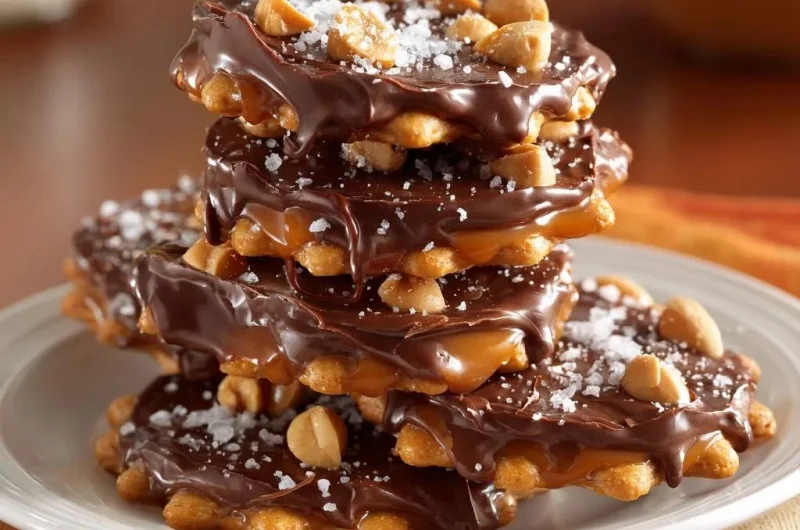 Salted Chocolate Peanut Toffee