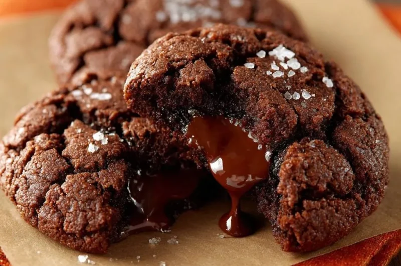 Sea Salt Molten Lava Cookies