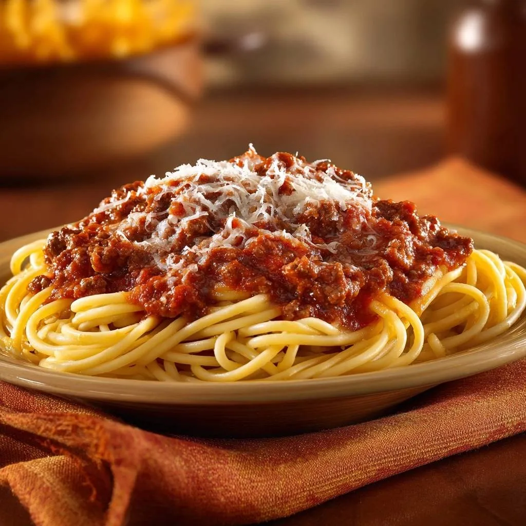 Spaghetti with Meat Sauce: Thick, Clingy Perfection - recipe image