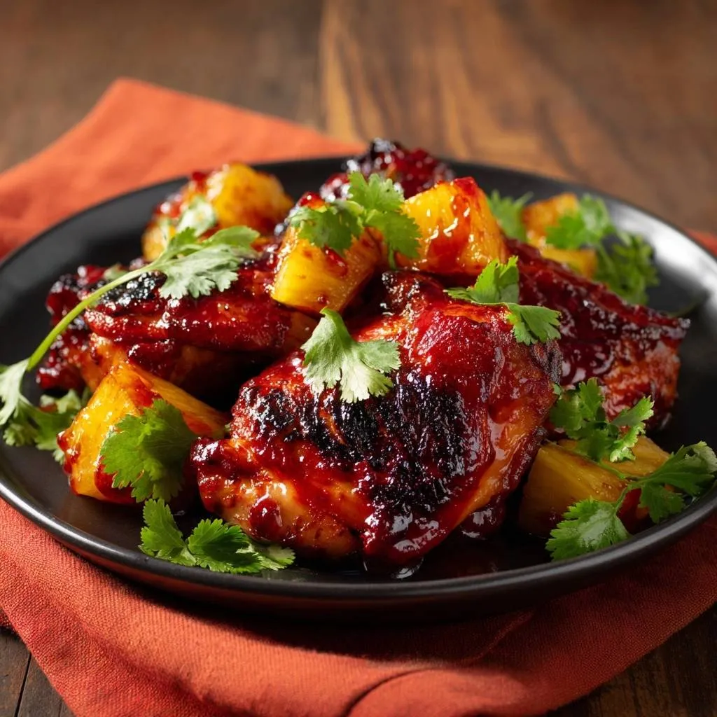Sticky Pineapple Glazed Chicken Wings - recipe image