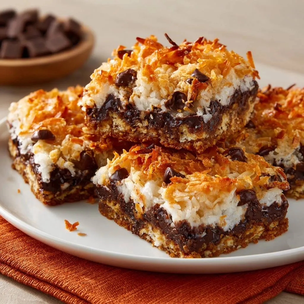 Toasted Coconut Chocolate Chip Magic Bars - recipe image