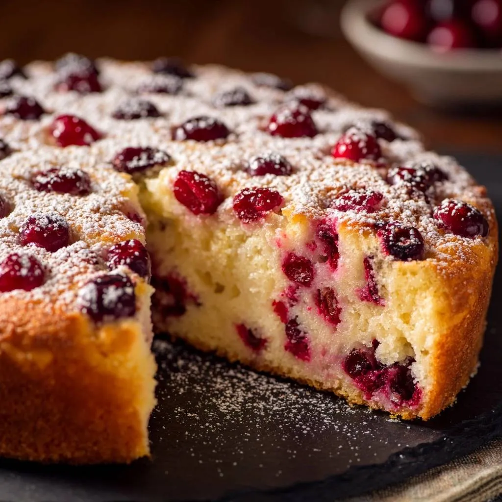 Crispy Zucchini Spaghetti shown in a close-up cross-section revealing the interior with berries baked throughout.