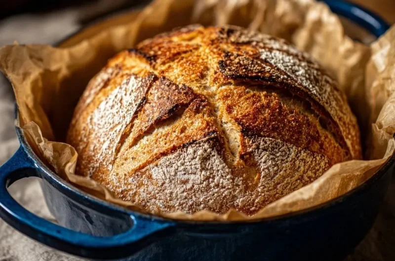 4-Ingredient No-Knead Artisan Bread