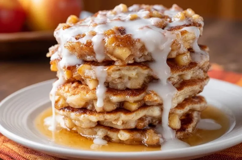 Apple Cinnamon Roll Pancakes