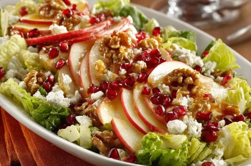 Apple Pomegranate Feta Walnut Salad