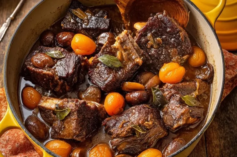 Apricot Mushroom Braised Short Ribs