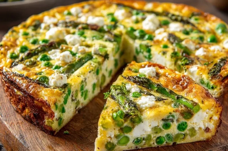 Asparagus Pea Feta Frittata