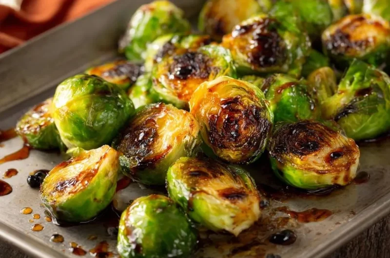Balsamic Glazed Roasted Brussels Sprouts