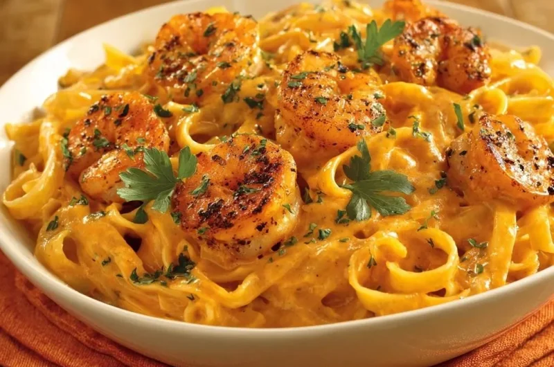 Blackened Shrimp Fettuccine