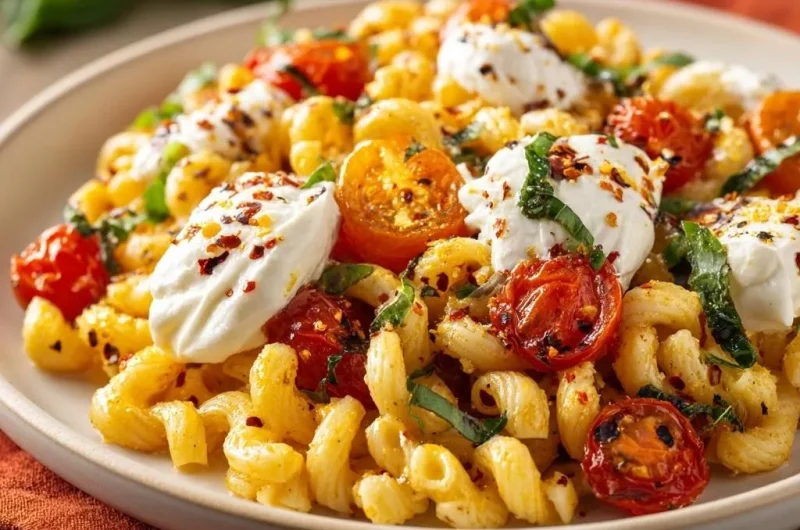 Burst Cherry Tomato Orecchiette with Burrata