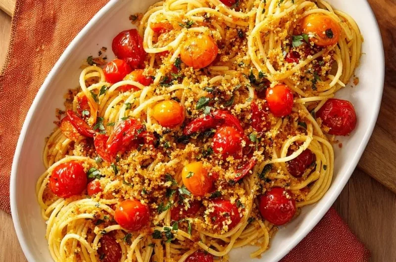 Burst Cherry Tomato Spaghetti