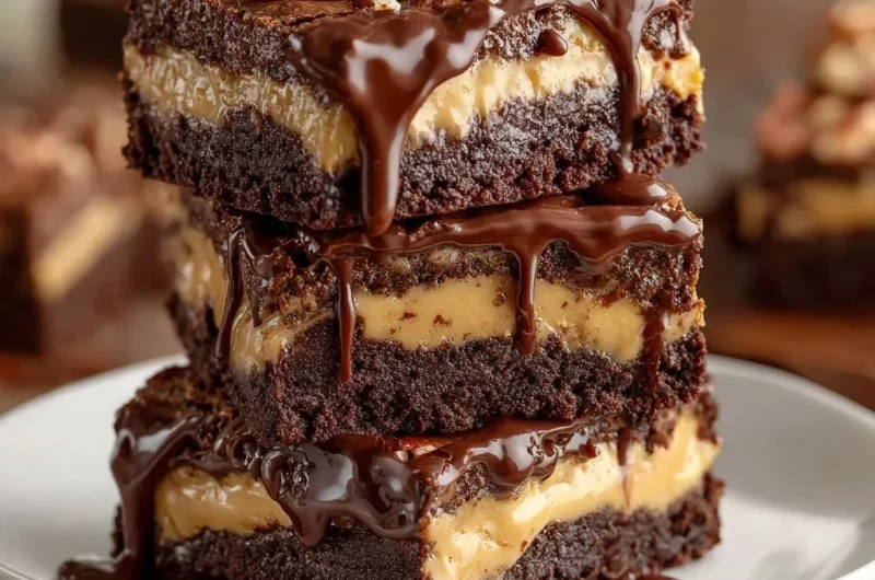 Caramel Pecan Brownie Bars