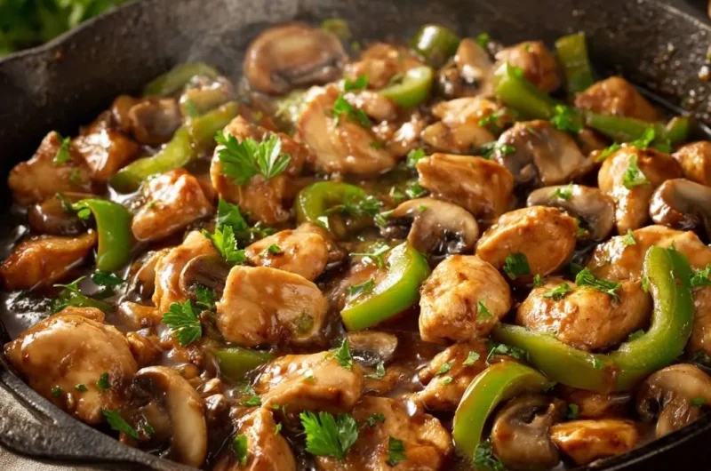 Chicken Pepper Mushroom Stir-Fry