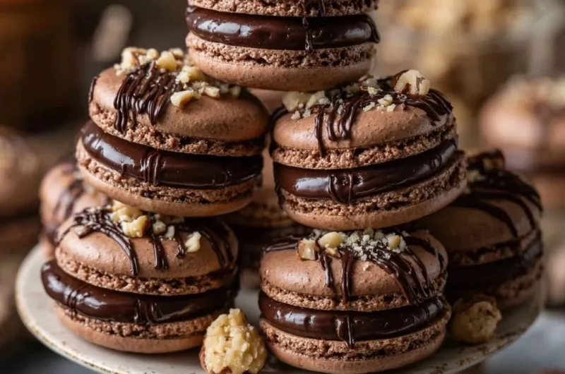 Chocolate Hazelnut Macarons