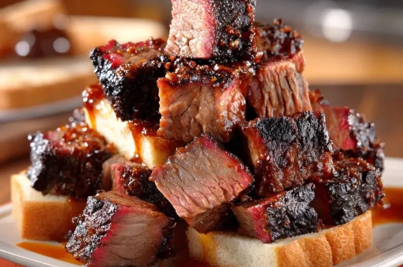 Chopped BBQ Brisket Stacks
