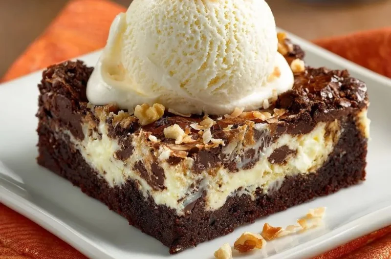 Coconut Walnut Cheesecake Brownies