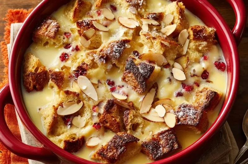 Cranberry Almond Bread Pudding