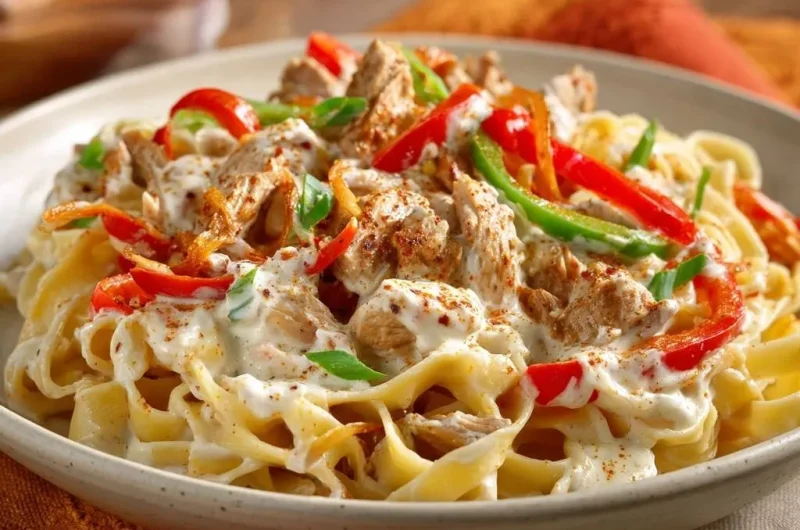 Creamy Chicken Bell Pepper Pasta