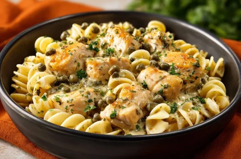 Creamy Chicken Fusilli with Capers