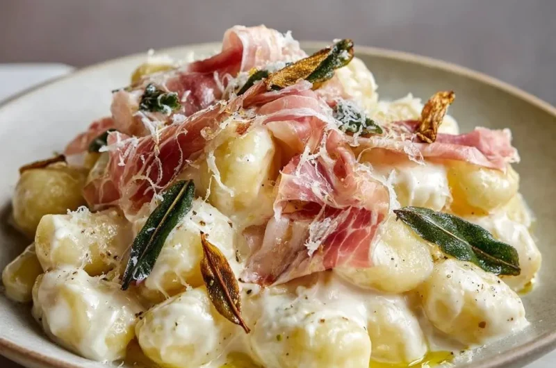 Creamy Gnocchi with Crispy Prosciutto and Sage