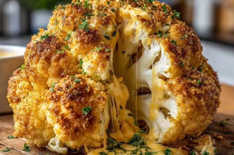 Crispy Cheesy Whole Cauliflower