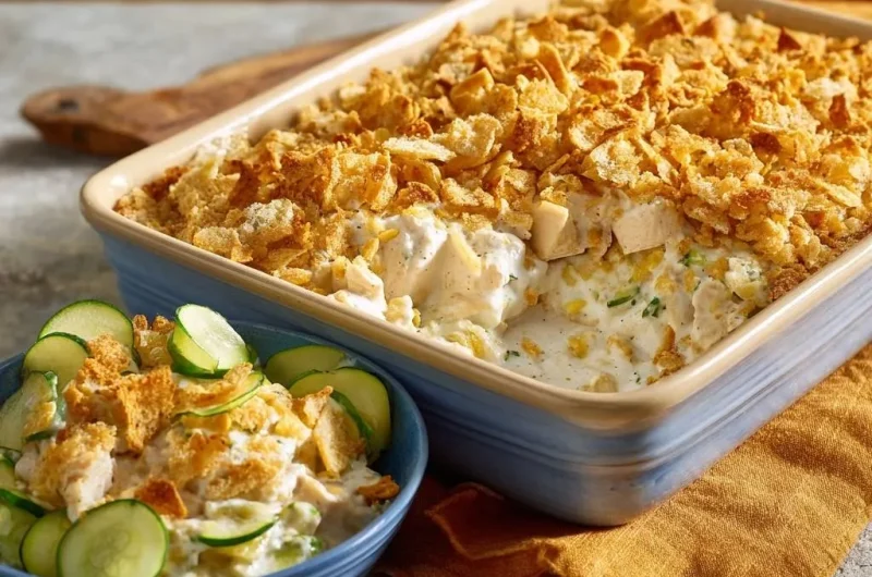 Crunchy Chicken Corn Broccoli Casserole