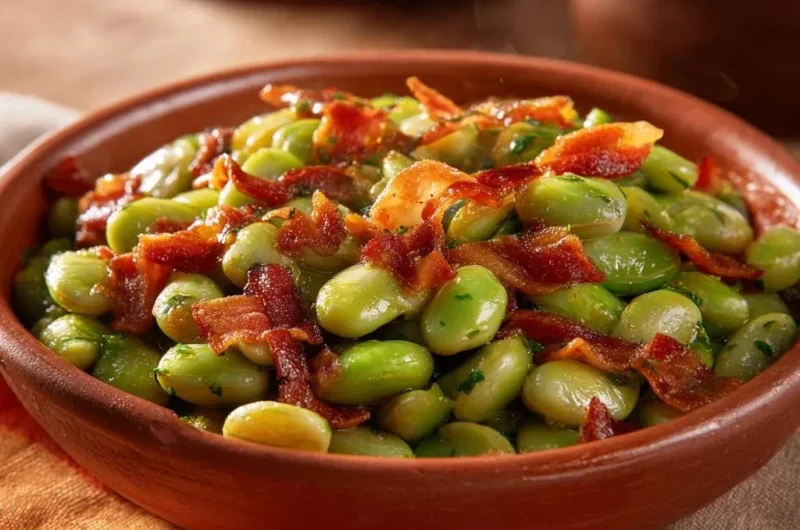 Edamame with Crispy Bacon