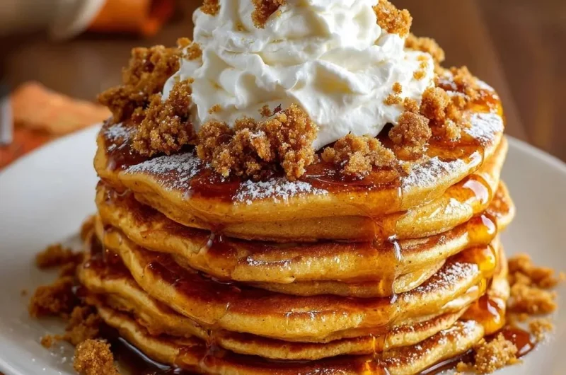 Fluffy Pumpkin Spice Pancakes