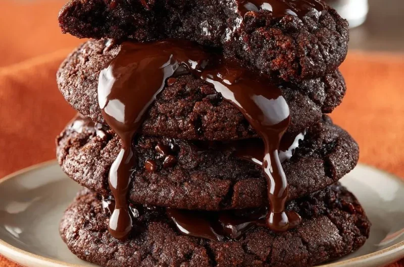 Fudgy Chocolate Ganache Cookies