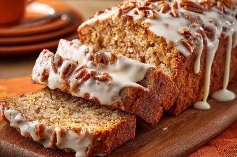 Glazed Pecan Banana Bread
