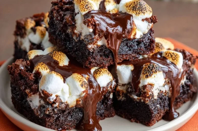 Gooey S'mores Brownies
