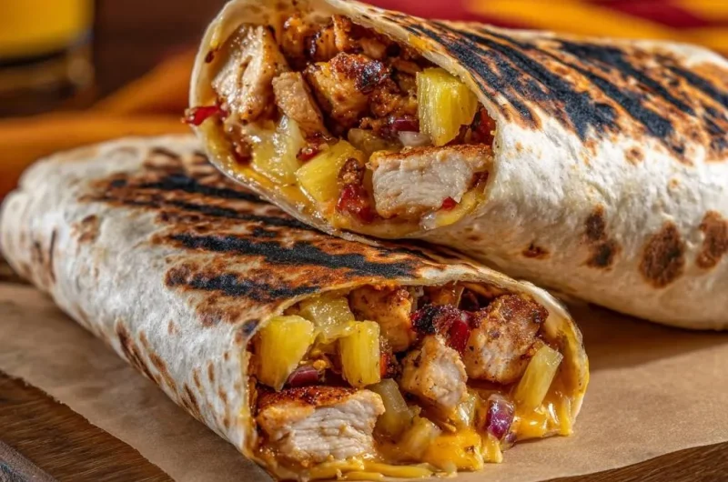 Grilled Pineapple Chicken Quesadillas