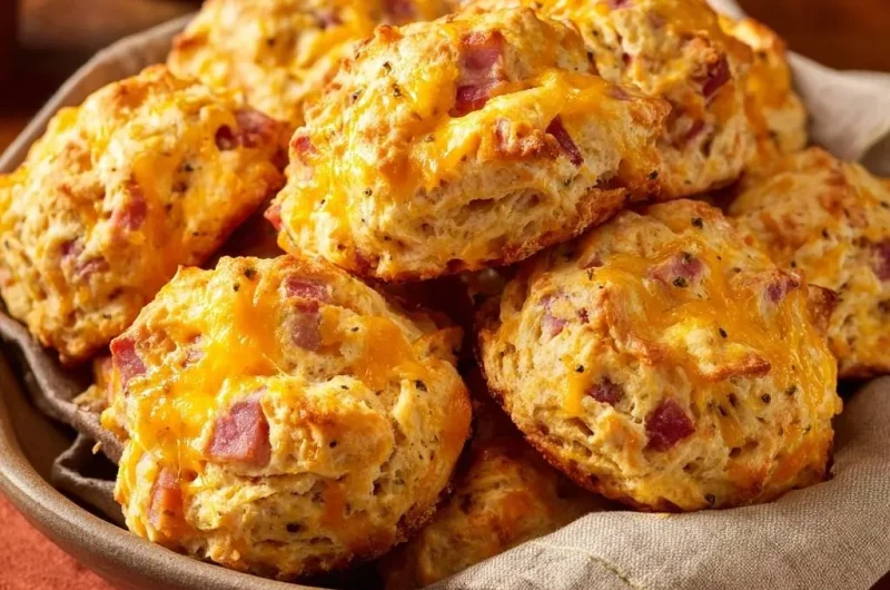 Ham and Cheddar Biscuits