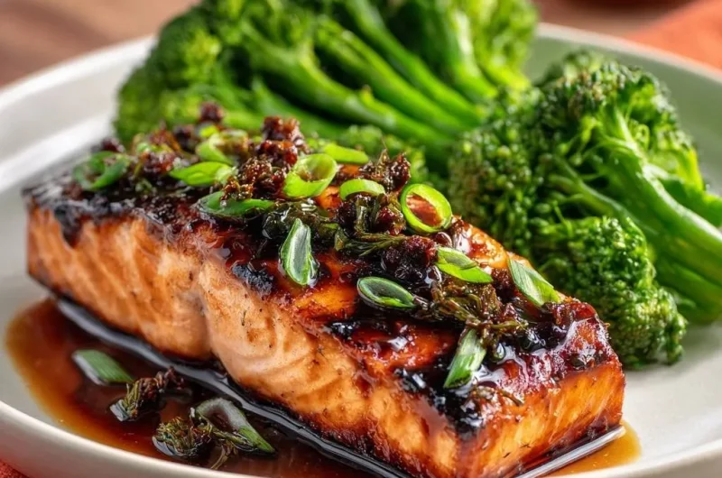Honey Soy Glazed Salmon with Broccoli