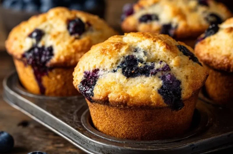 Bakery Style Blueberry Muffins