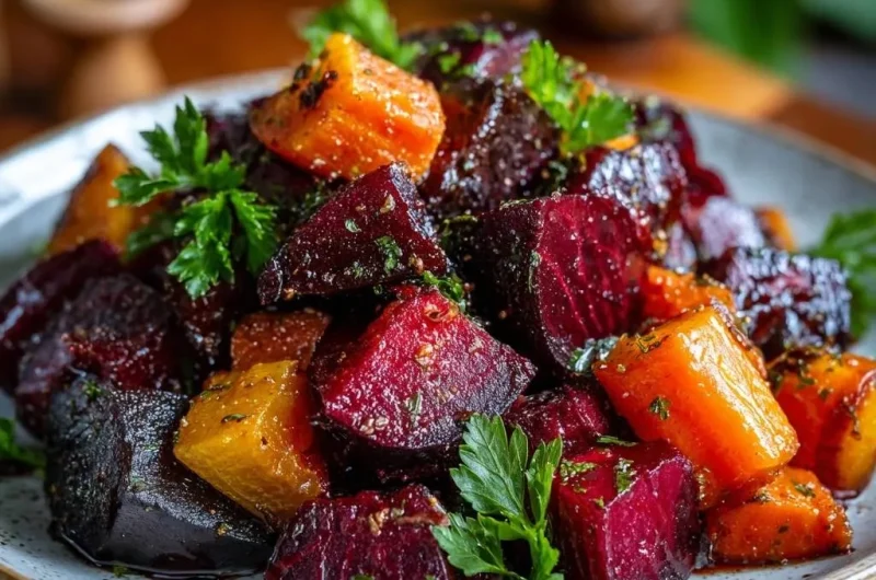 Balsamic Roasted Beets and Carrots