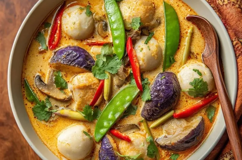 Creamy Thai Red Curry with Fish Balls