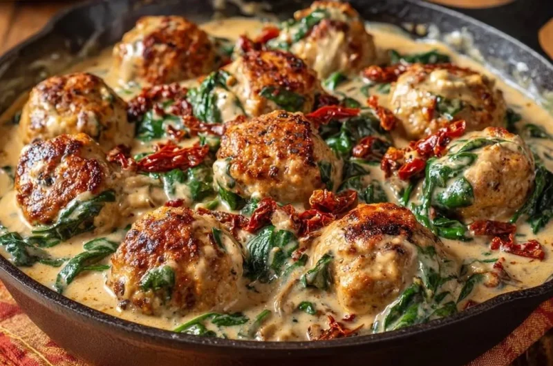 Creamy Tuscan Chicken Meatballs