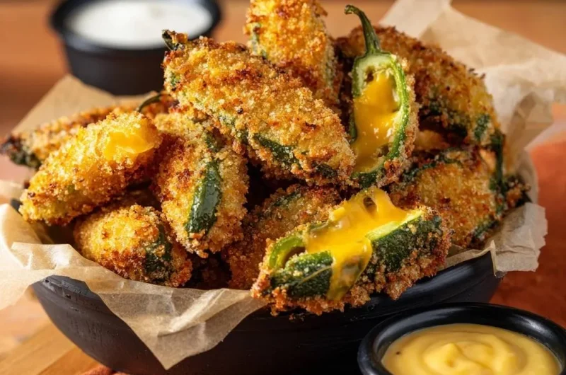 Crispy Cheddar Jalapeno Poppers
