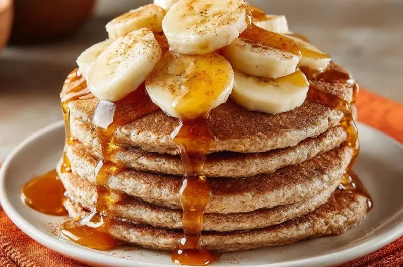 Fluffy Whole Grain Banana Pancakes