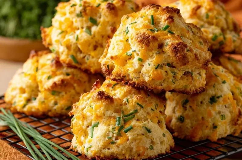 Garlic Cheddar Chive Drop Biscuits