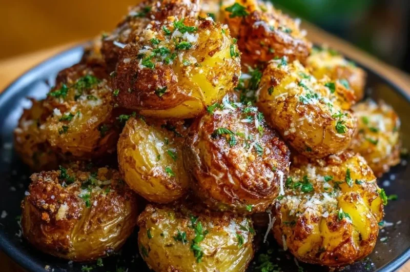 Garlic Parmesan Smashed Potatoes