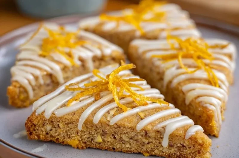 Glazed Orange Walnut Scones